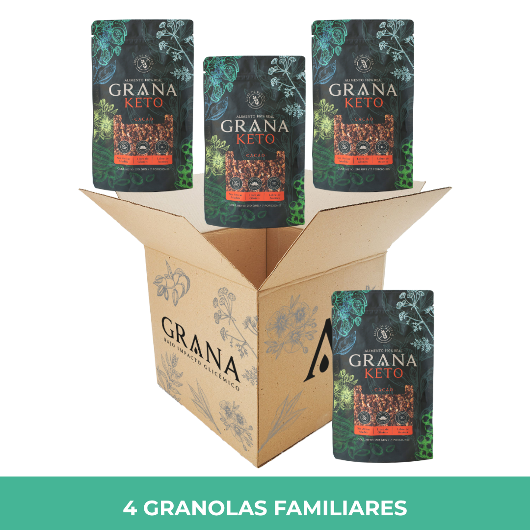 Pack 4 Granola Keto Nuez 210 grs