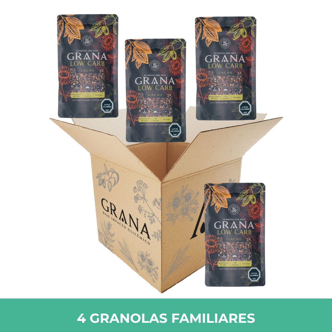 Pack 4 Granola Low Carb Cacao 260 grs