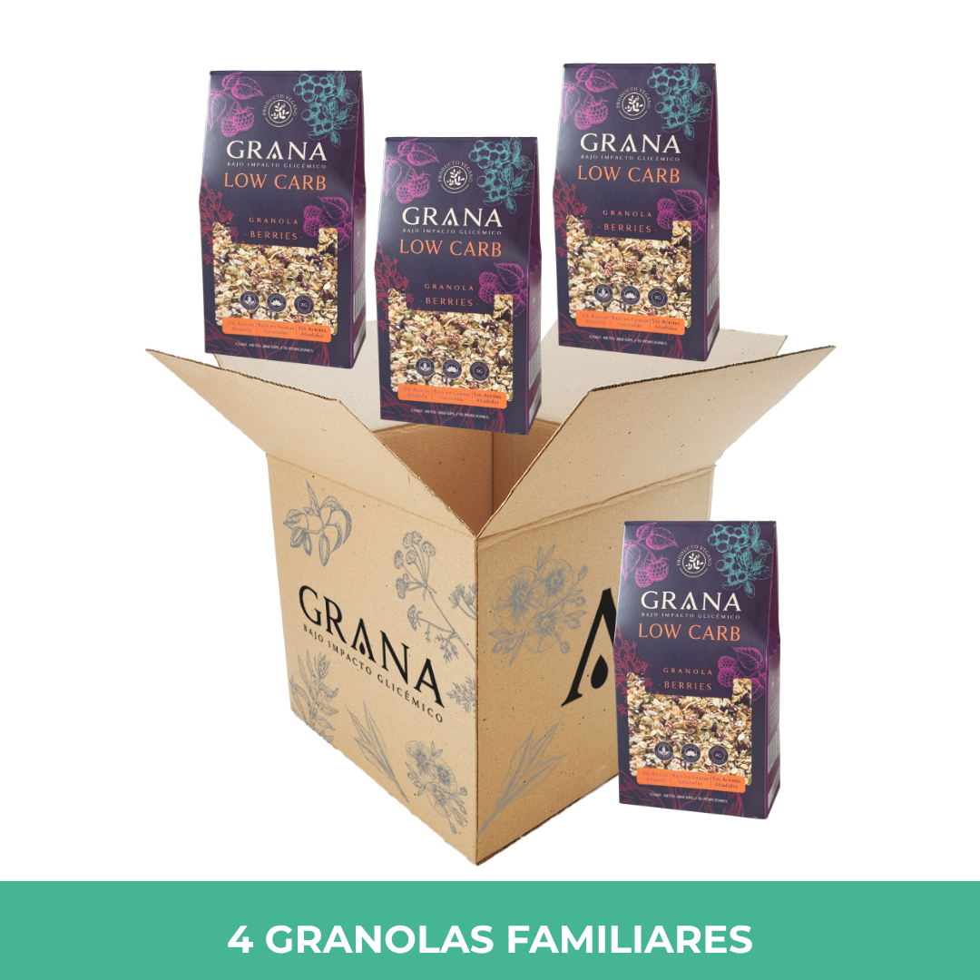 Pack 4 Granola Low Carb Berries 260 grs