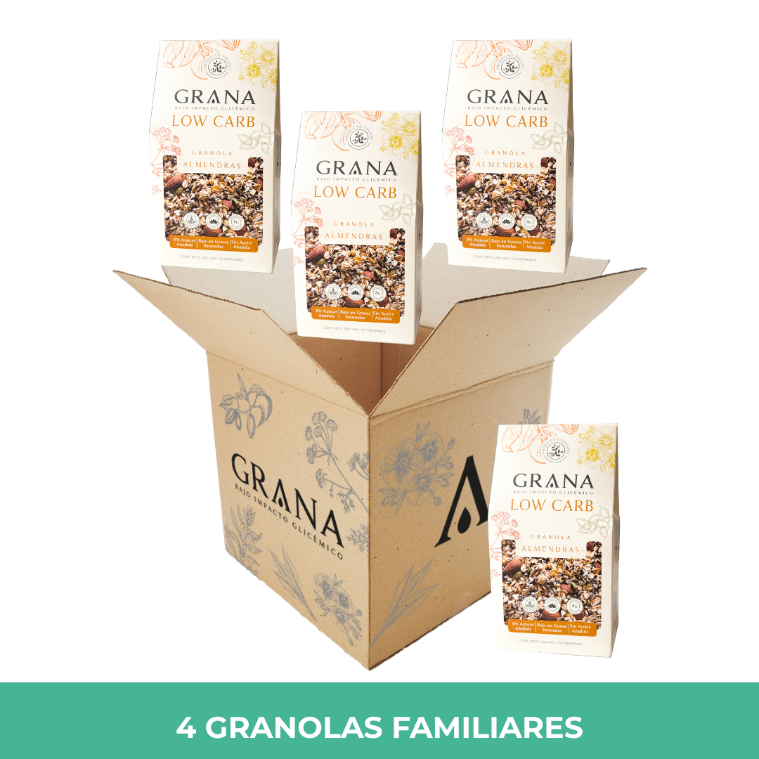 Pack 4 Granola Low Carb Almendras 260 grs