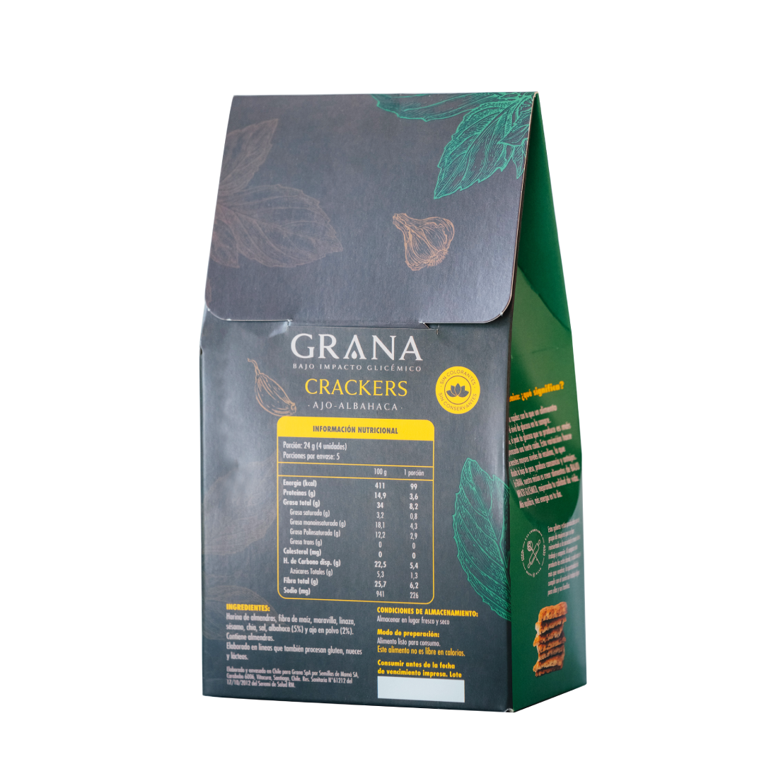 Crackers Keto Ajo Albahaca 135 grs