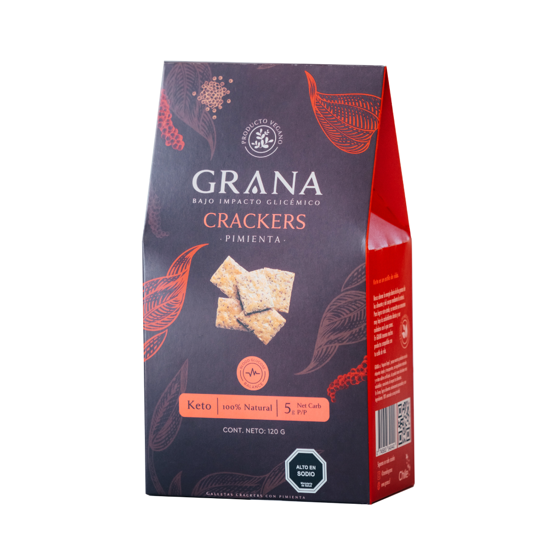 Crackers Keto Pimienta 135 grs