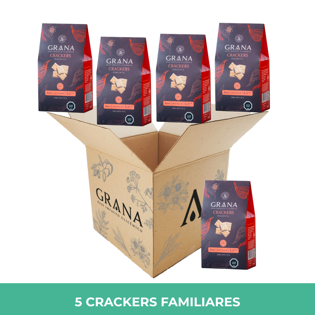 Pack 5 Crackers Keto Pimienta 135 grs