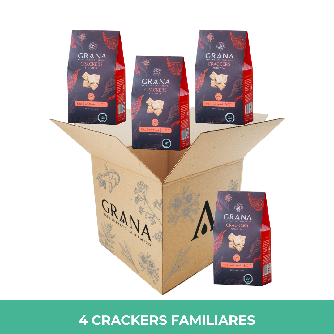 Pack 4 Crackers Keto Pimienta 135 grs