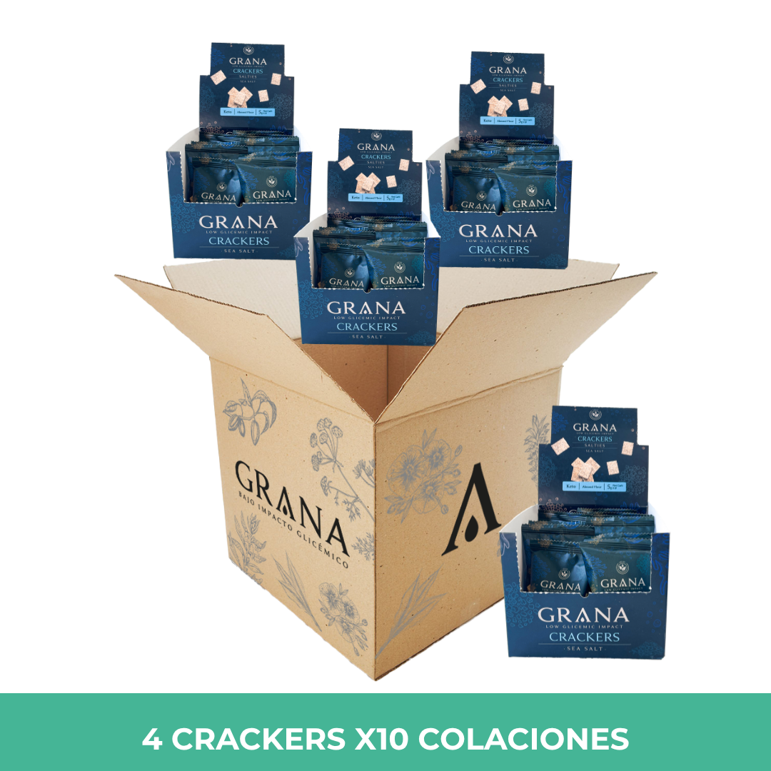 Pack 4 Crackers Keto Sal de Mar Display 10 sachets