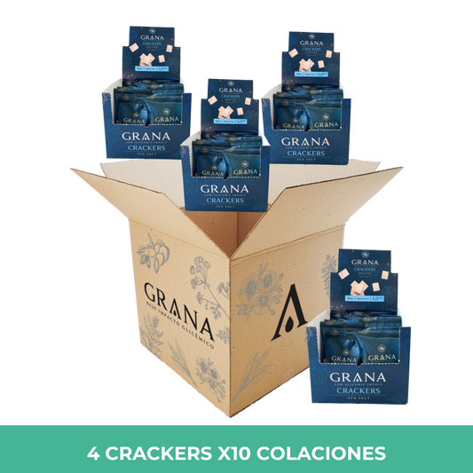 Pack 4 Crackers Keto Sal de Mar Display 10 sachets