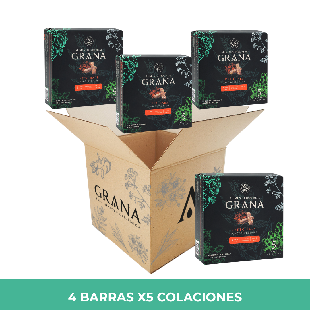 Pack 4 Barra Keto Nuez x5