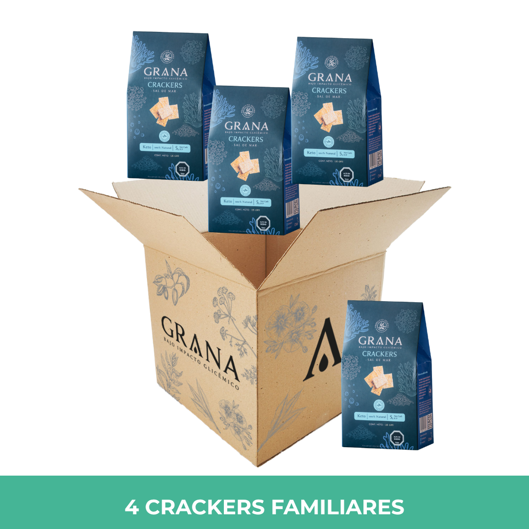 Pack 4 Crackers Keto Sal de Mar 135 grs