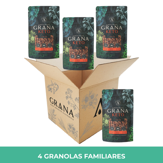 Pack 4 Granola Keto Nuez 210 grs