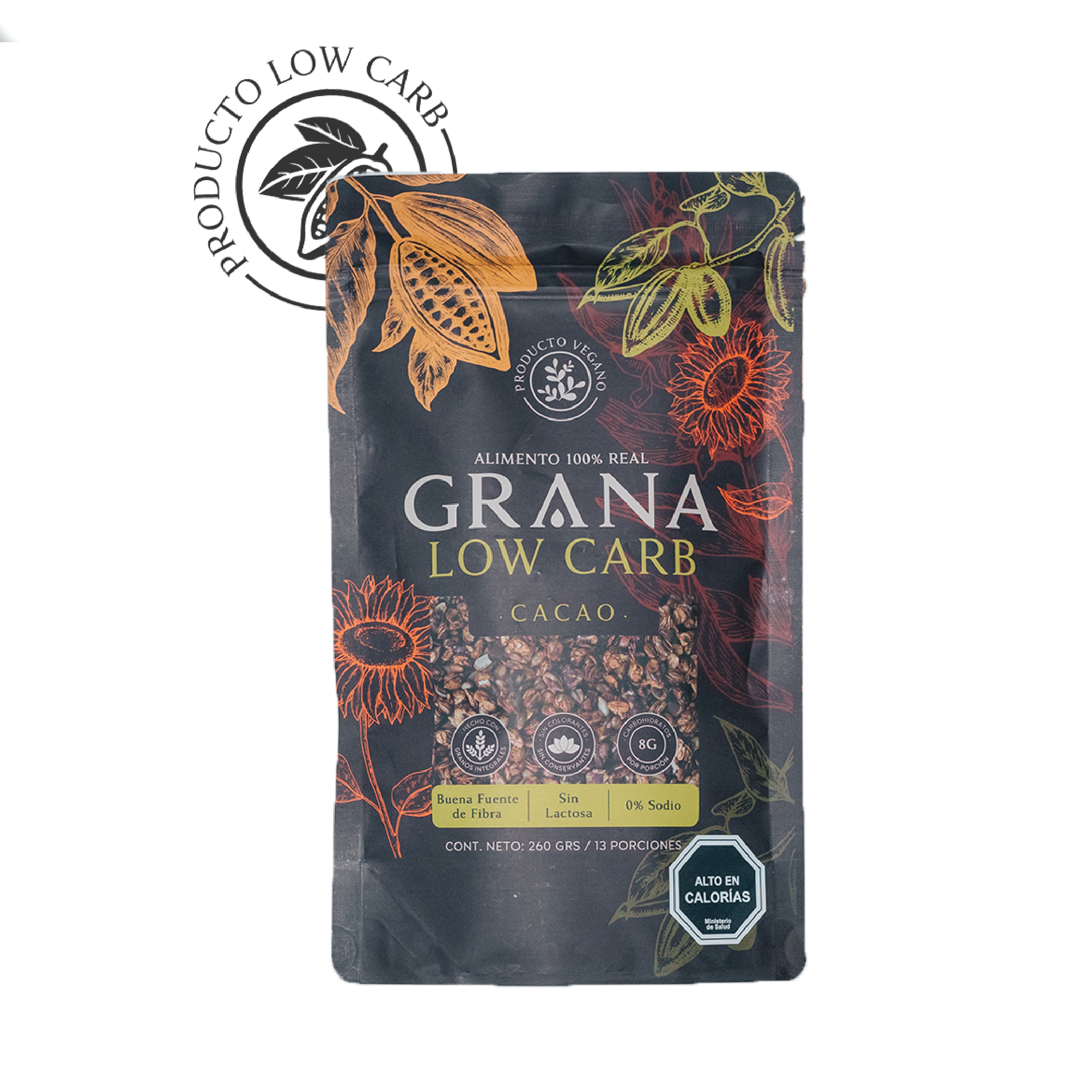 Granola Low Carb Cacao 260 grs