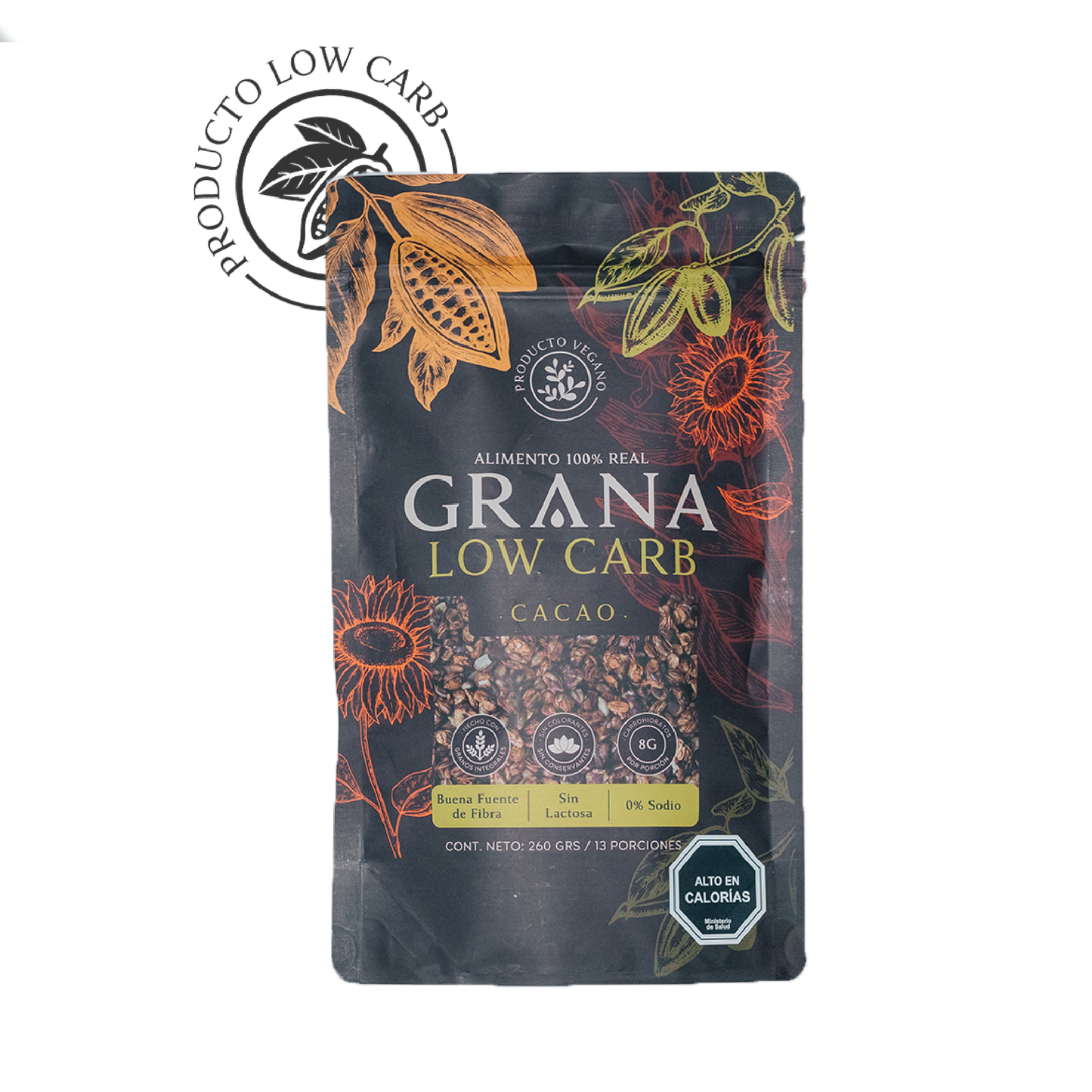 Granola Low Carb Cacao 260 grs