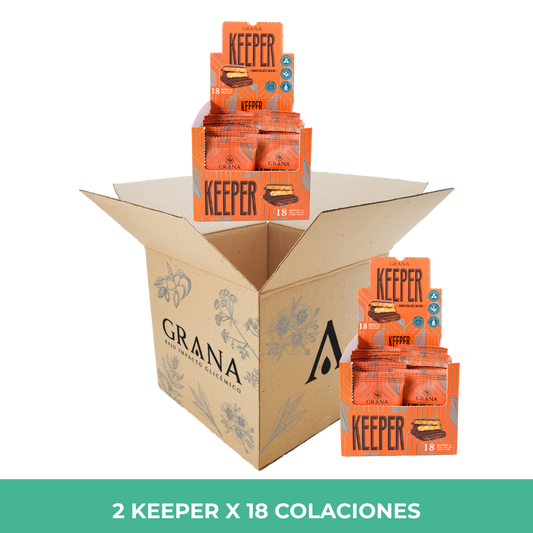 Pack 2 Keeper Chocolate Maní x18