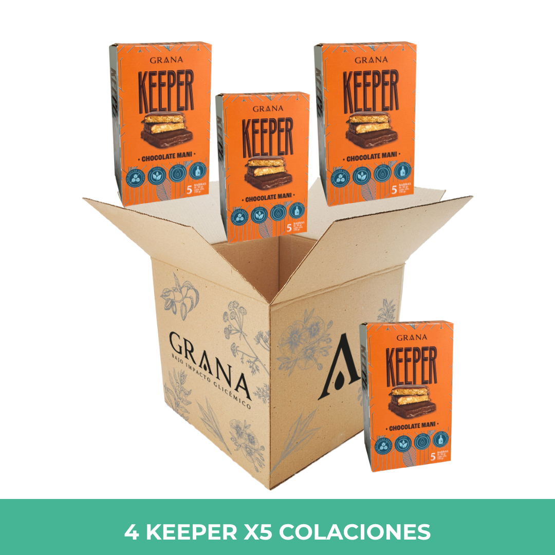 Pack 4 Keeper Chocolate Maní x5