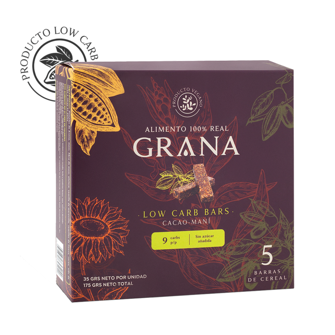Barrita Low Carb Cacao-Maní 5 uds 35 grs