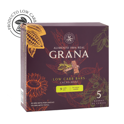 Barrita Low Carb Cacao-Maní 5 uds 35 grs